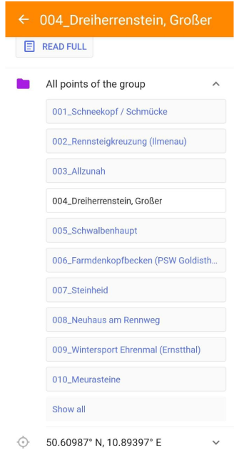 Elenco preferiti completo