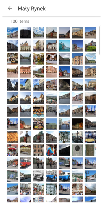 Menu Galleria – Android