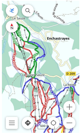Mappe sciistiche in iOS