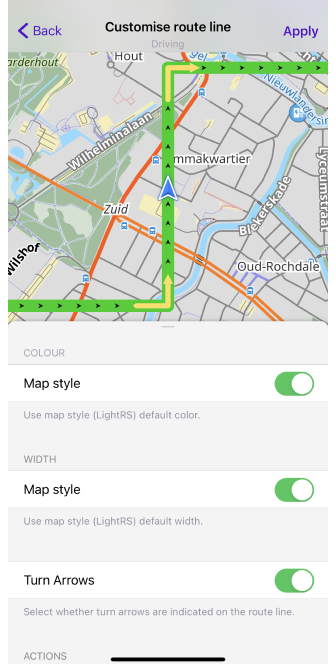 Impostazioni di navigazione