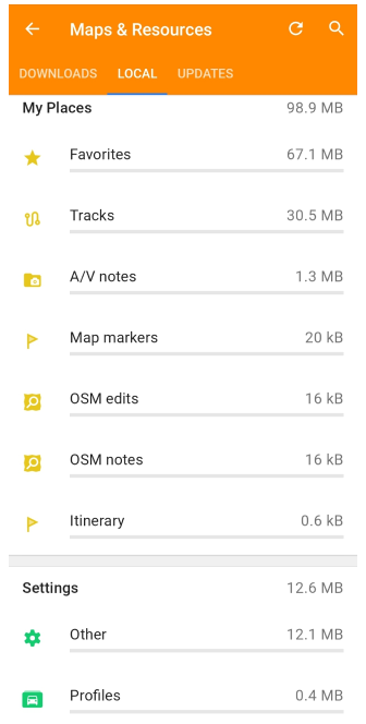 Scheda Locale Android 2