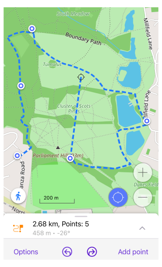 Pianifica percorso iOS