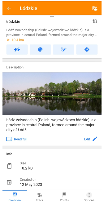 Menu dei punti delle guide di viaggio 2