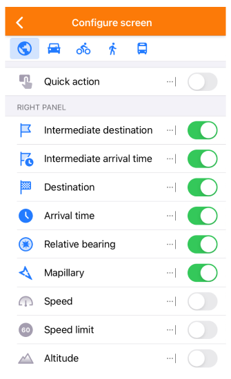 Scherm configureren iOS