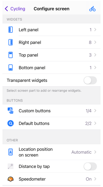 Menu Scherm configureren