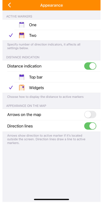 Kaartmarkeringen Weergave iOS