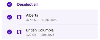 Deselecteer menu iOS