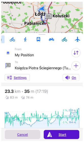 Navigatiescherm iOS 3