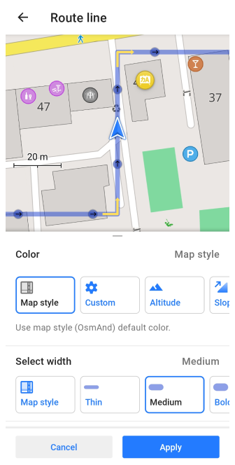 Navigatie-instellingen