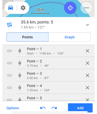 Een route plannen android