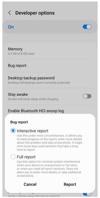 Stuur crash logs vanaf Android 3