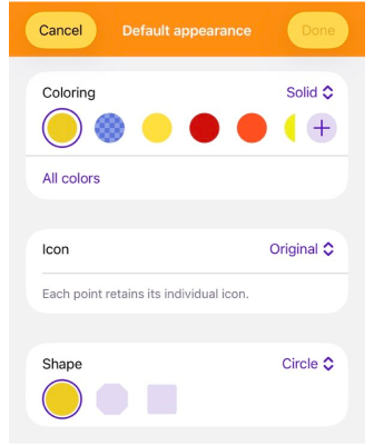 Akcje ulubionych ios