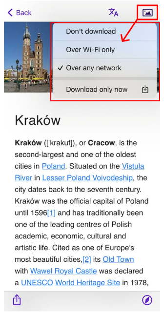 Przełączanie obrazów