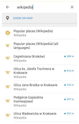Kategoria Wikipedii w systemie Android