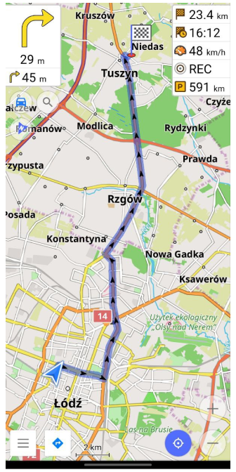 Ekran nawigacji Android 1