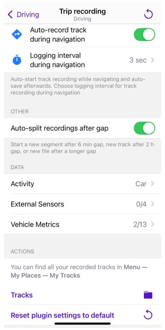 Konfiguracja nagrywania trasy w systemie iOS