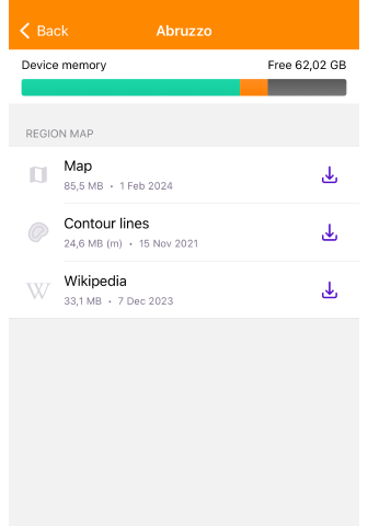 Funkcja wyszukiwania do pobrania mapy iOS
