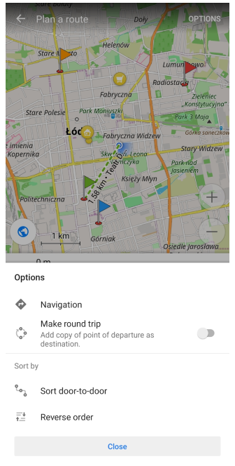 Alternatywne sortowanie znaczników Android 3