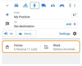 Specjalne ulubione Android