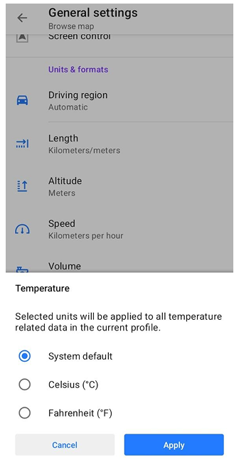 Ustawienia pogody 2 Android