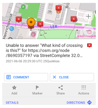 Comentar Nota OSM Android
