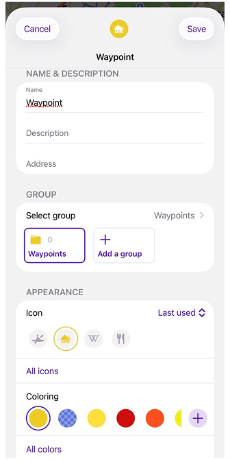 Planejar uma rota ios