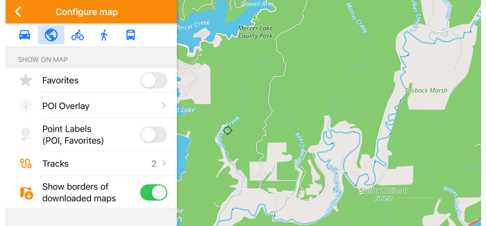 Close Configure Map After Tapping on Map