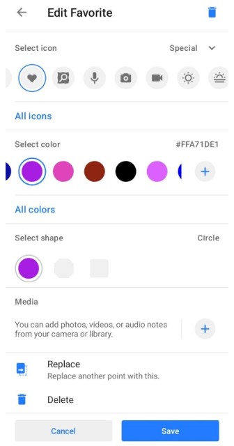 Editar favorito Android