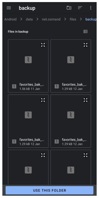 Backup automático de favoritos Android