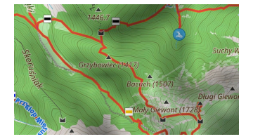 Rotas do mapa - rede de caminhadas