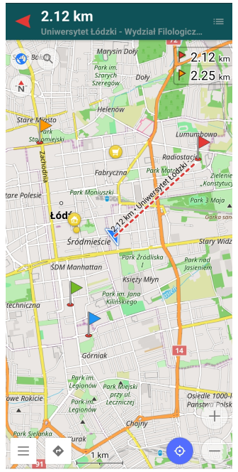 Diferença marcador de navegação Android