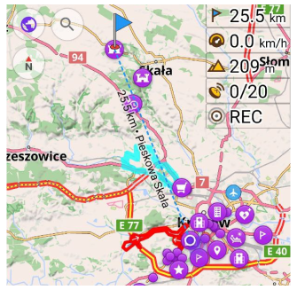 Marcador de navegação Android