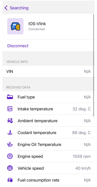 Configurações OBD