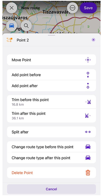 Planejar uma rota ios