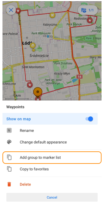 GPX para marcadores 3