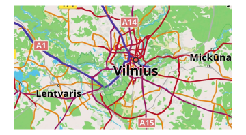 Harita yol stili yüksek kontrast