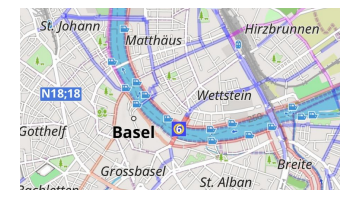 Harita yol stili kalın dış çizgi