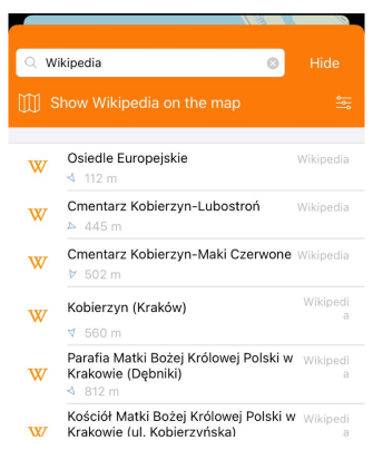 iOS&#39;ta Wikipedia kategorisi