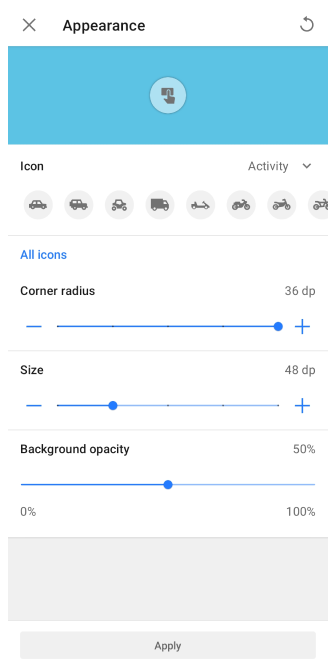 Harita Düğmesi Görünümü
