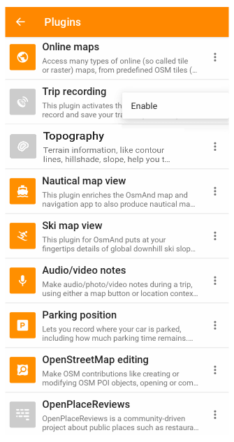 Eklentileri etkinleştir Android
