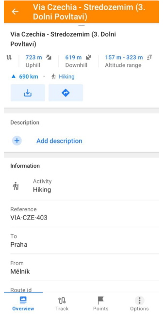 Route info