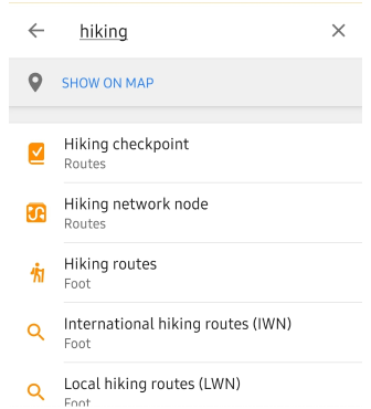 Routes on the ground