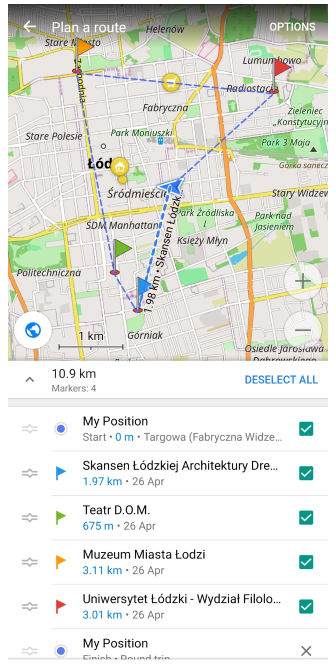 Alternatif İşaretleyicileri sıralama Android 4
