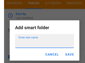 Функція сортування треків у Моїх місцях Android