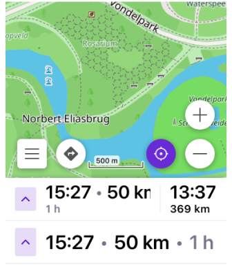 Route information widget