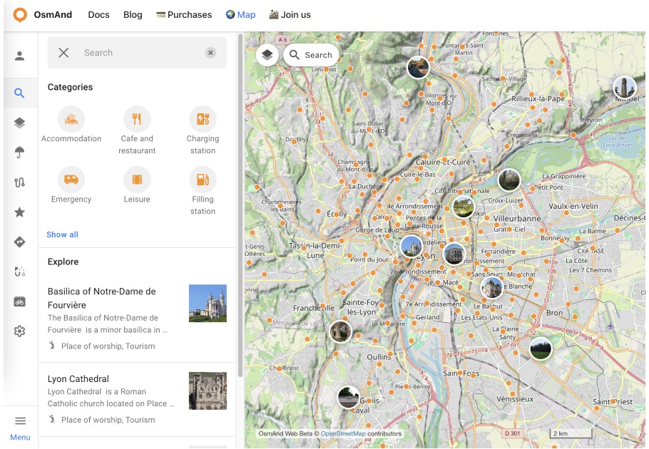 Меню пошуку