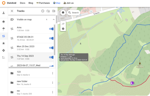 Видимі на мапі